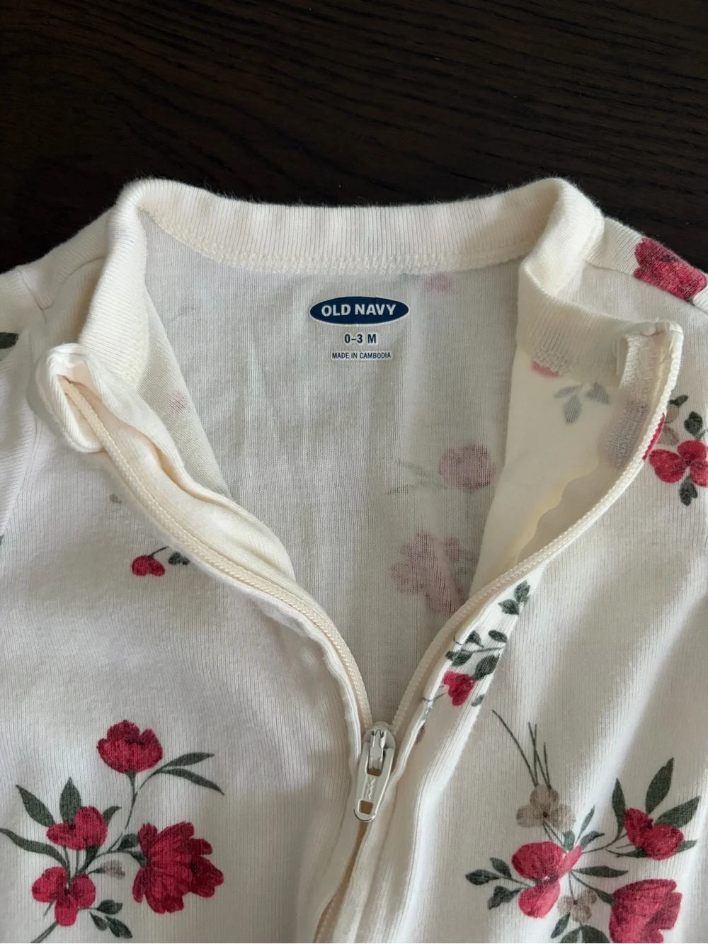 Old Navy Flower Sleep & Play Footie (0-3M)